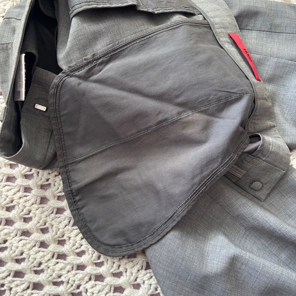 HUGO BOSS Halmex Straight Wool Blend Dress Pants High Rise Men's SZ 37 Gray - Picture 14 of 16